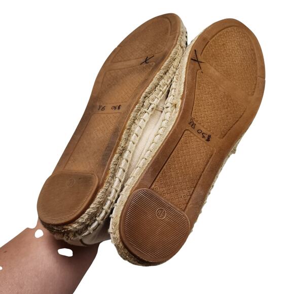 Tory Burch Womens Color Block Espadrille Flats Size 8.5 Casual Embossed Logo - Picture 9 of 10